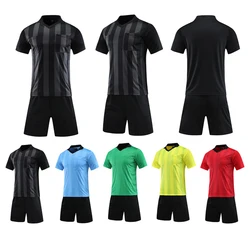 Referee suit Soccer uniforms custom Football match the referee clothing Comfortable breathe freely Short Sleeve Printing