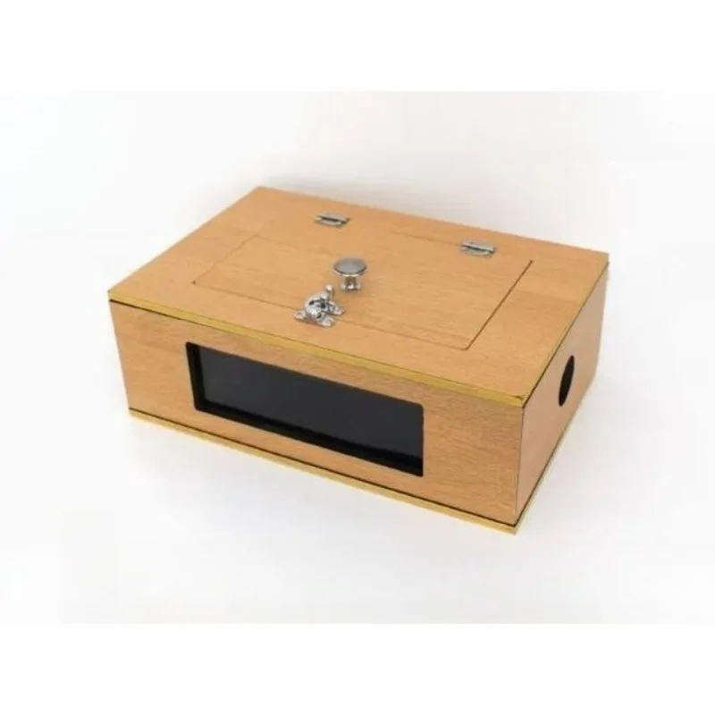 ألعاب ماجيا شفافة من خلال طرف - صندوق فوق الصندوق (خشب) صندوق حمامة قابل للطي فوق صندوق التلاشي خدع سحرية أوهام مسرح الساحر دعائم للتحايل