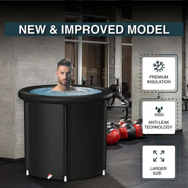Newly Upgraded High Quality Pvc Recycling Pod Cold Insert Bucket Luxury Foldable Ice Bath Inflatable Ice Bath Ice Bat
