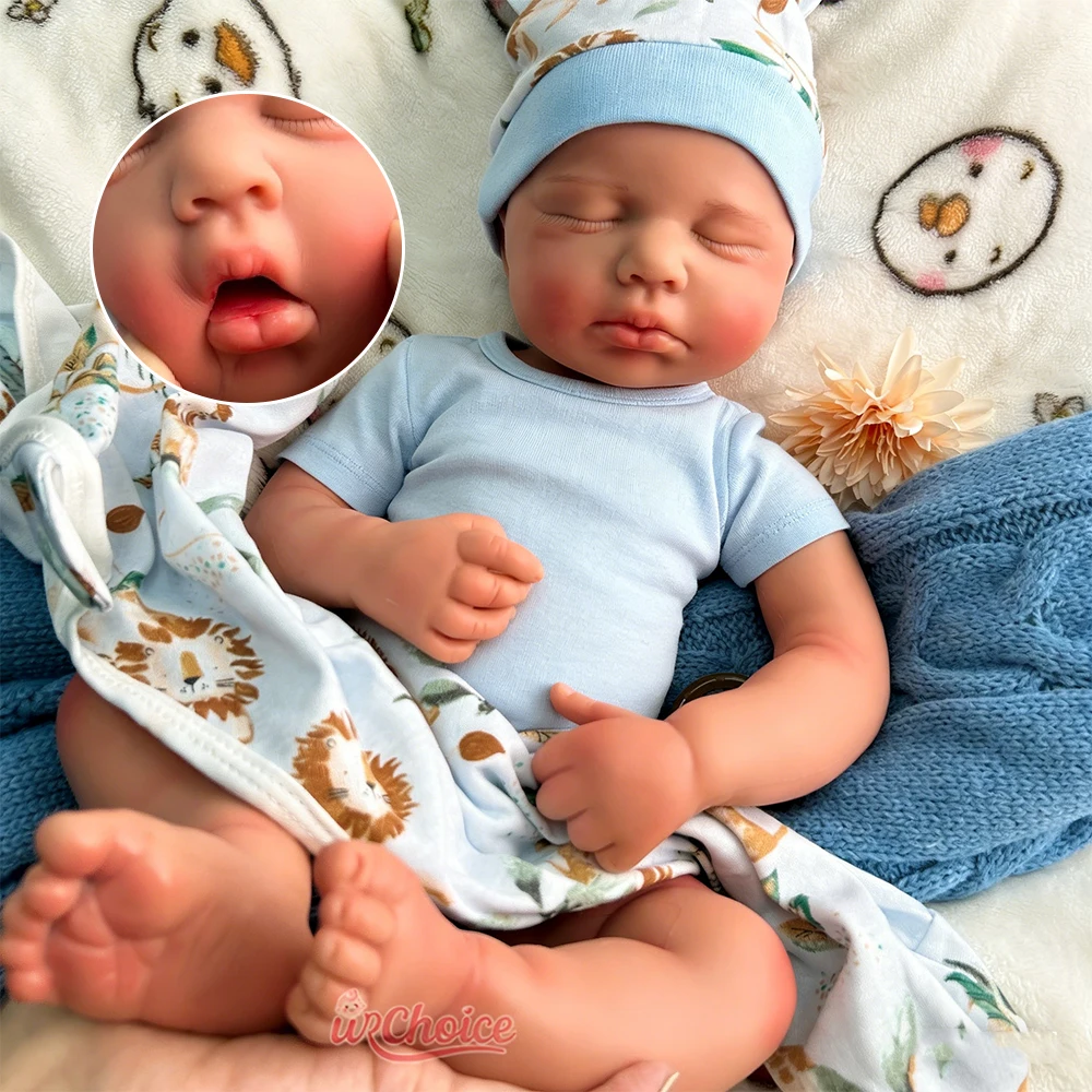 

Моющаяся 20-дюймовая мягкая силиконовая кукла Loulou для всего тела Reborn для маленьких девочек и мальчиков, 3D-кожа, подарок для деменции, детская игрушка