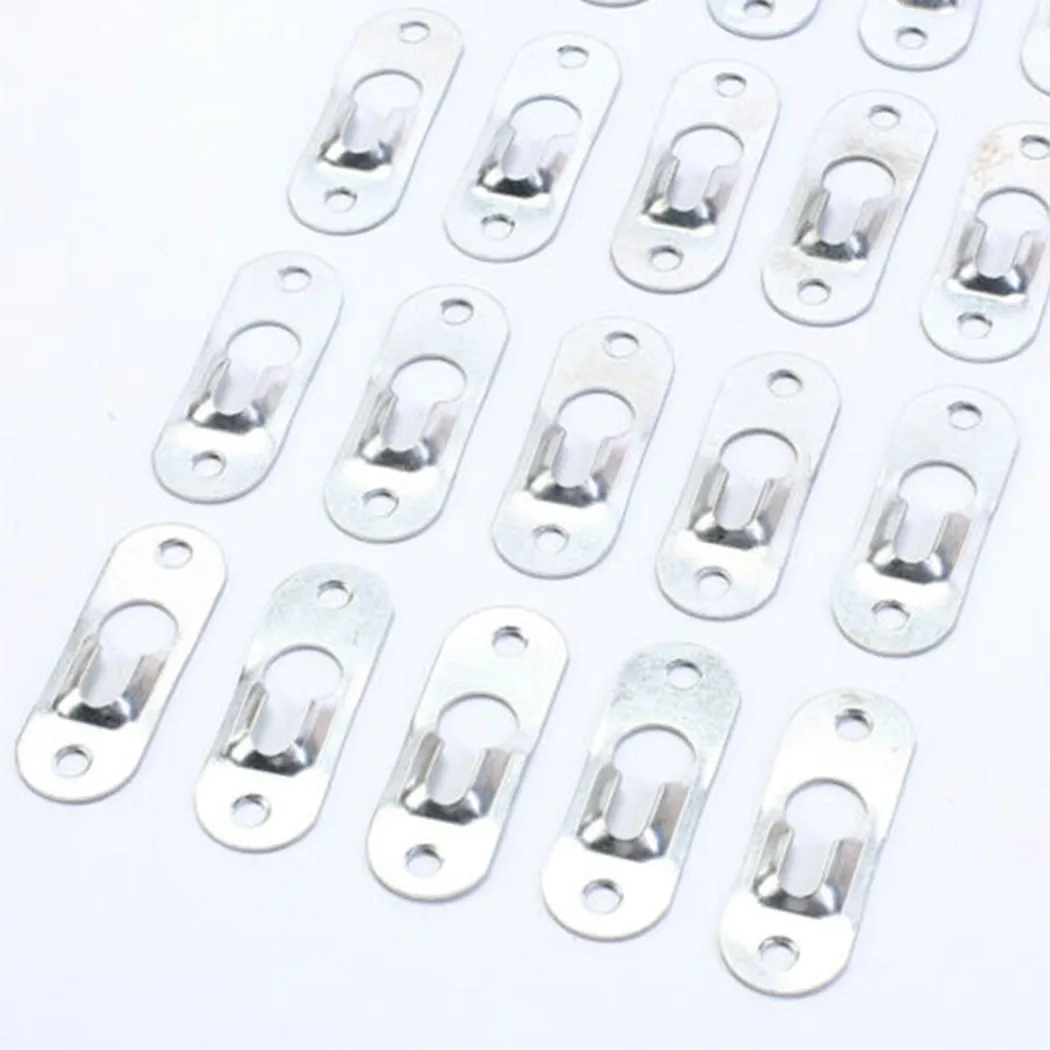 Metal Picture Frame Hangers Two Hole 10pcs/set Hanging Bracket Plate Heavy Duty Keyhole Hot New Practical Sale