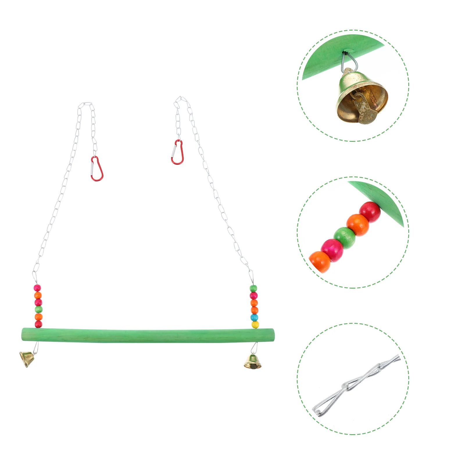 

Pet Swing Chicken Ladder Hen Standing Rod Cock Poultry Perch Toy Iron Plaything