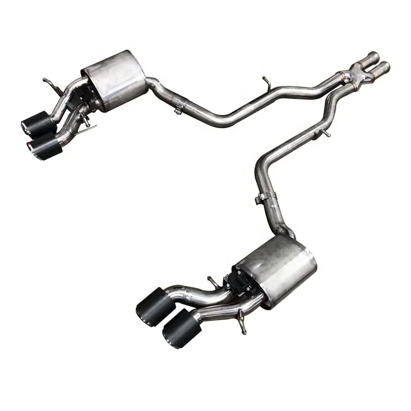 Stainless Steel Catback Valve Exhaust System Muffler for Mercedes Benz Parts C63 AMG V8 Engine