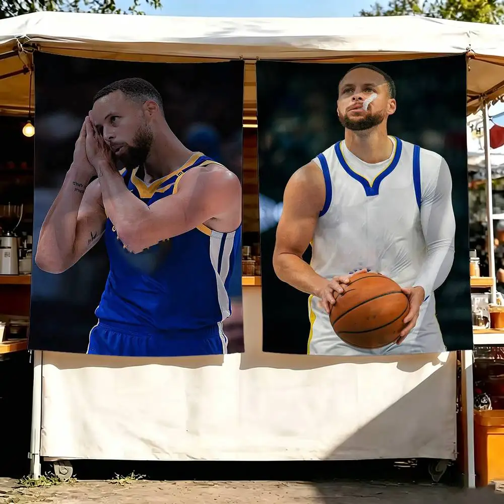 C-Curry Cool S-Stephen Basketball 30 Flag Digital Printing Banner for Garage Wall Out Door Decoration