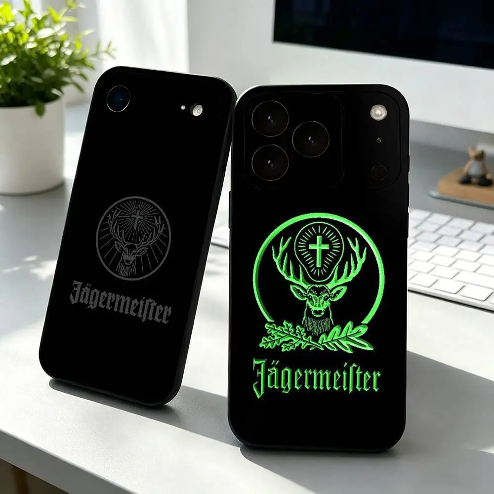 Funda Protectora para Teléfono con Logotipo de J-Jagermeisters, para iPhone 17, 16, 15, 14, 13, 12, 11 Plus, Pro Max, Otros, Color Negro Suave