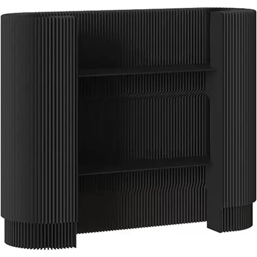 

Desk or Small Spaces, Small Front Counter with 2 Moveable Shelves, Oval Checkout Front Desk with Counter or Lobby Checkout Room