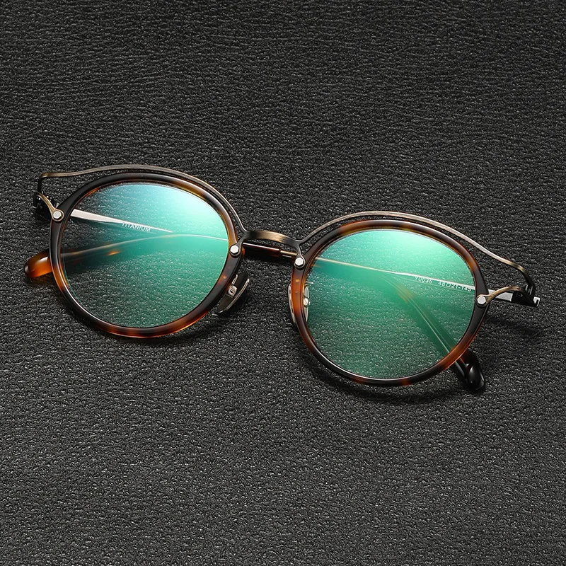 

Vintage Titanium Acetate Glasses Frame Men Retro Myopia Prescription Optical Eyeglasses Frame Women Luxury Brand Handmade Korea