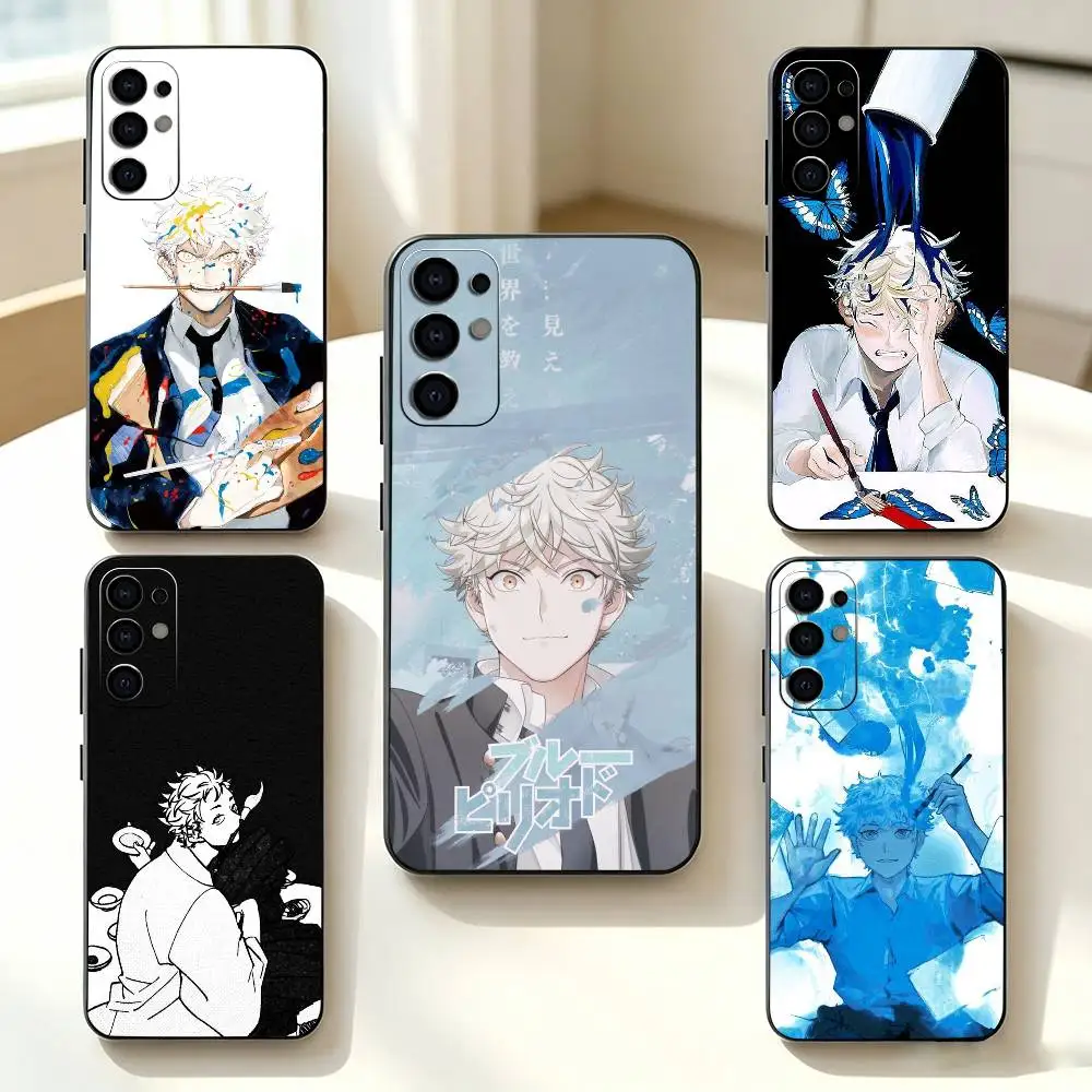 Yatora Yaguchi Blue P-Period   Phone Case For Samsung S25,S24,S21,S22,S23,S30,Ultra,S20,Plus,Fe,Soft Silicone Black Cover