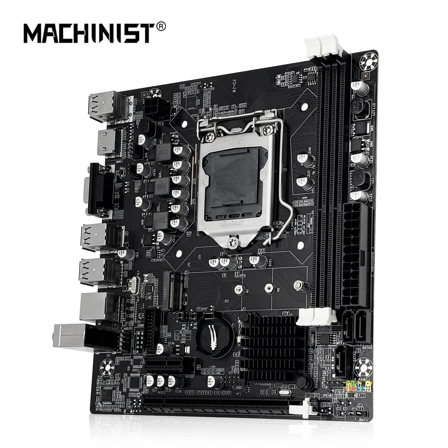 

MACHINIST H61C Motherboard LGA 1155 DDR3 RAM compatible with Intel Core CPU 2nd and 3nd generation Support M.2 NVME SSD VGA HDMI