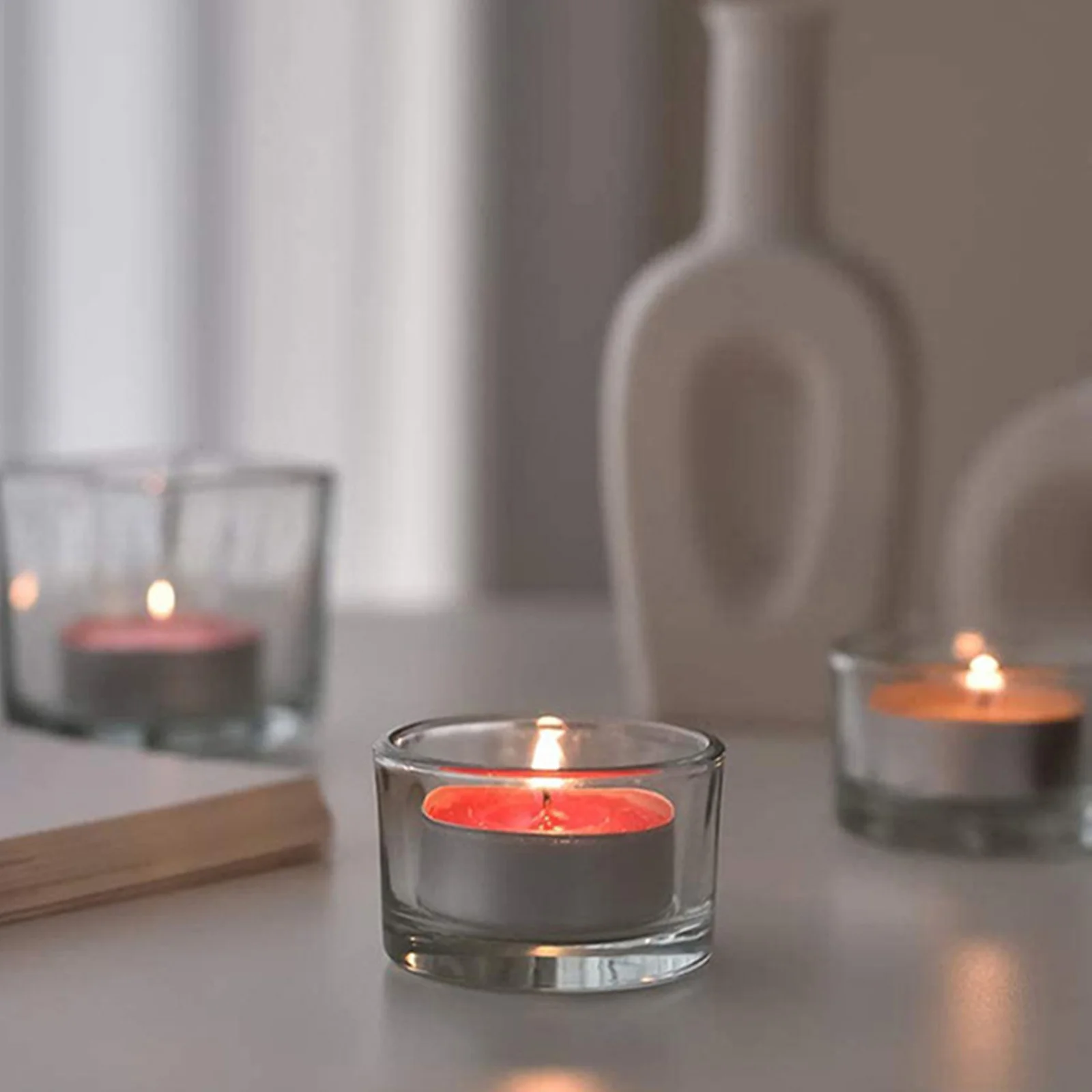 

12Pcs Glass Cup Clear Tealight Holder for Home Decor Wedding Votive DIY Making Use Wedding Decor