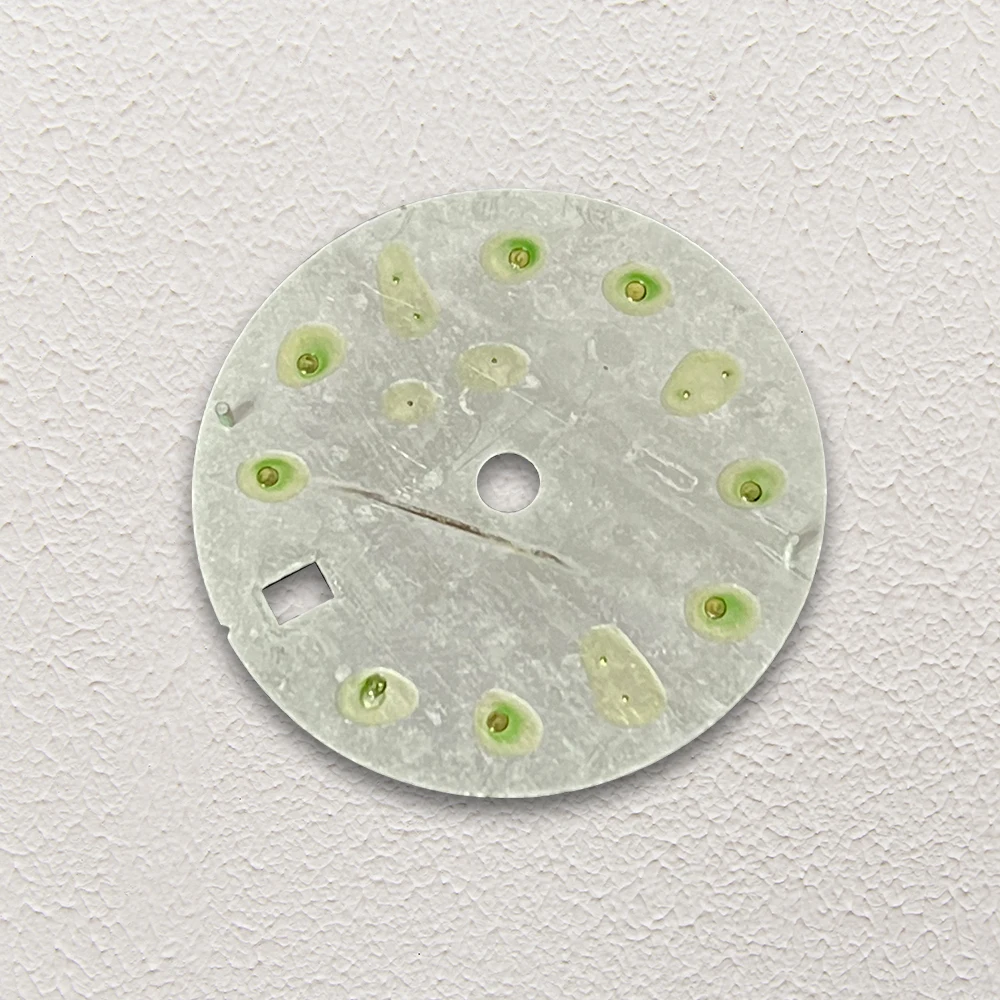 28.5mm Logo meteoryt GMT pokrętło pasuje do japońskiego ruchu NH34 lodowy blękit zegarek świetlny akcesoria do modyfikacji