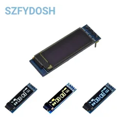 0.91 Inch 128x32 IIC I2C White / Blue OLED LCD Display DIY Module SSD1306 Driver IC DC 3.3V 5V for arduino