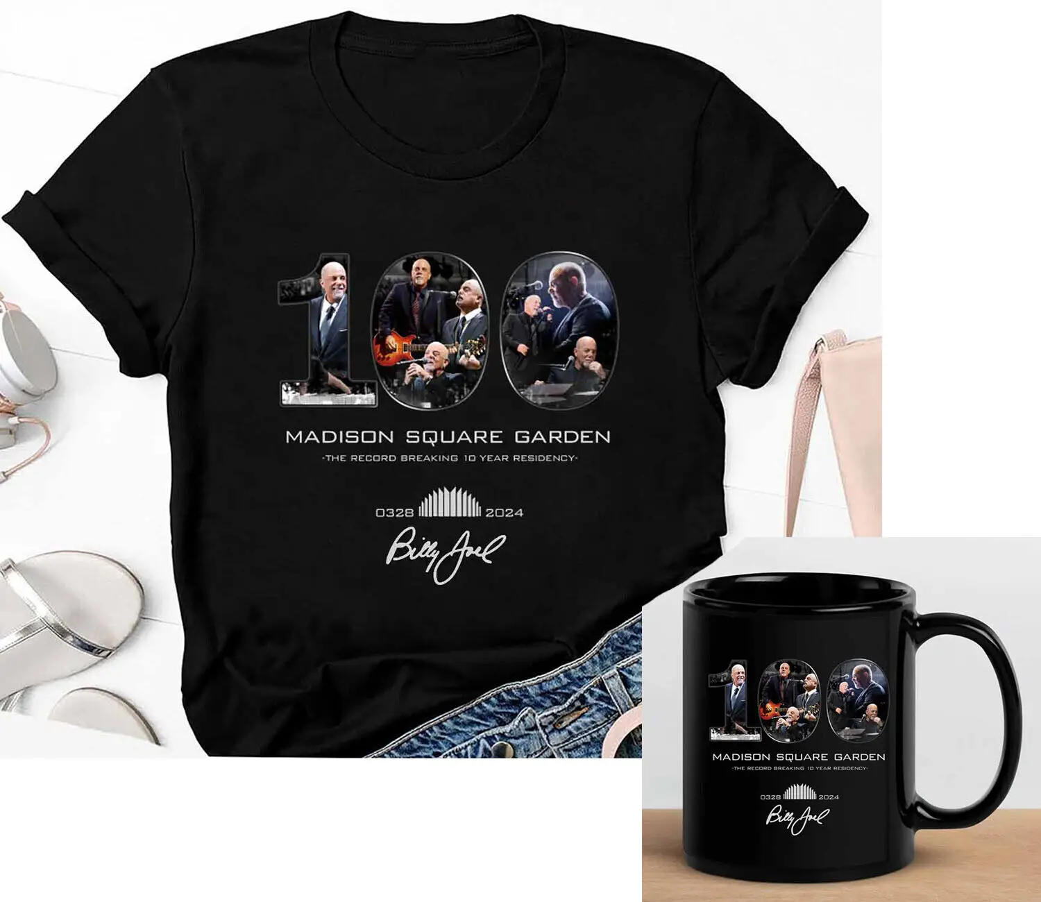 Billy-Joel Madison Square Garden 100th Event 2024 T Shirt, Billy-Joel Coffee Mug