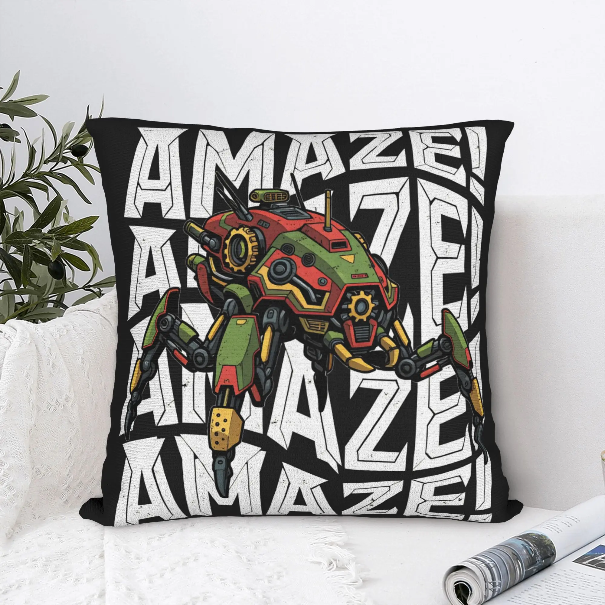 R-Rockys Amazes Pillow Cover  Soft Cushion Cover Morden Pillow Case For Office Car Home Decor