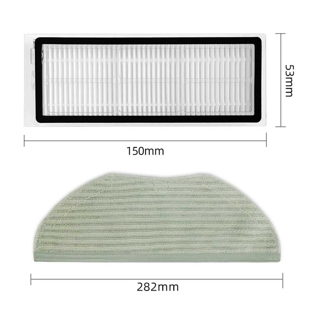 RMWIN-4PCS Replacement HEPA Filter Mop Cloth Rag For 360 S9 X95 X90 Robotic Vacuum Cleaner Spare Parts Accessories