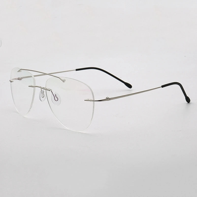 

KatKani Fashionable Ultra Clear Frameless Men's Glasses Frame Anti Blue Light Optical Prescription Glasses Frame Female R002