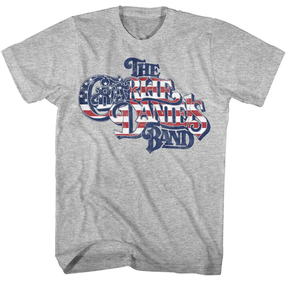 The Charlie Daniels Band American Flag Color Logo Men's T Shirt Rock Tour Merch