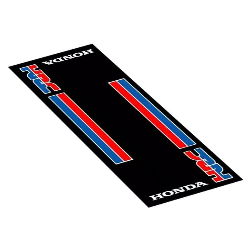 Op maat gemaakte Honda motorfiets parkeermat antislip garagekleed cool racing moto display tapijt antislip huisdecoratie vloermat