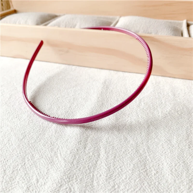 12 Colors Women Girls Super Thin Plastic Hairbands Solid Shining Hair Holder Cute Candy Colors Headbands