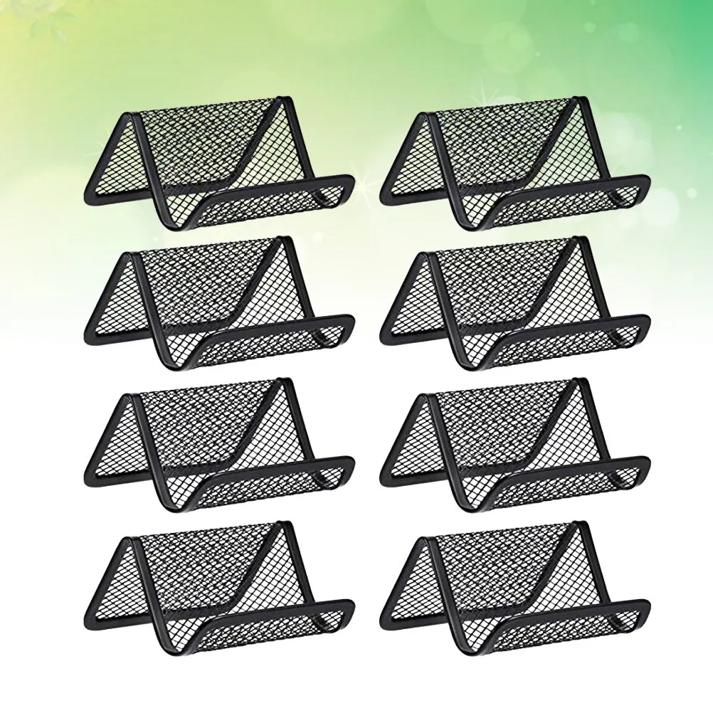 

8Pcs Premium Iron Business Card Holder Name Organizer for Office Home Desktop Use Sturdy Metal Card Case Id Credit Cards