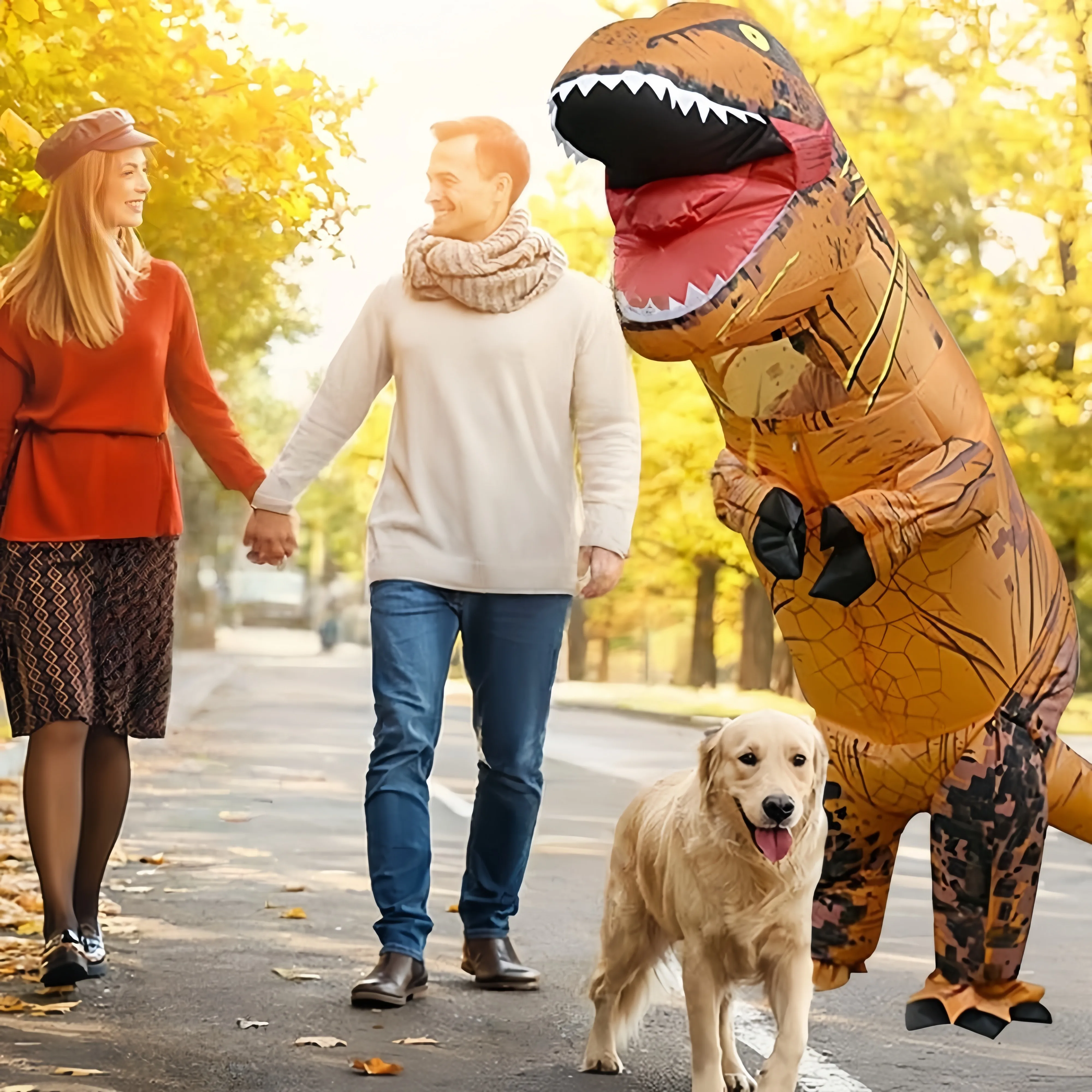 

Hot selling Halloween Tyrannosaurus rex dinosaur inflatable costume holiday party funny inflatable costume cosplay costume