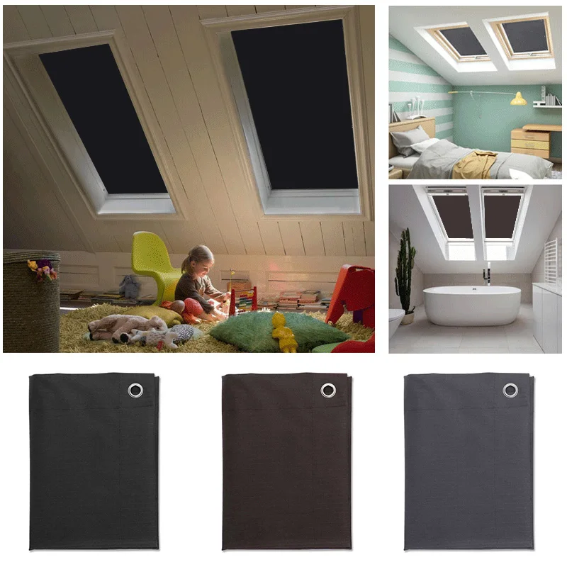 1PC Sun Blocking Polyester Window Film Cloth Travel Window Cover Blackout Curtain Privacy Protection Home Blind Suction Cup