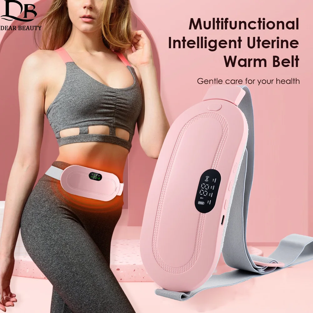 

Menstrual Heating Pad Far Infrared Hot Compress Vibration Abdominal Waist Massager Uterus Warm Palace Belt For Pain Relief