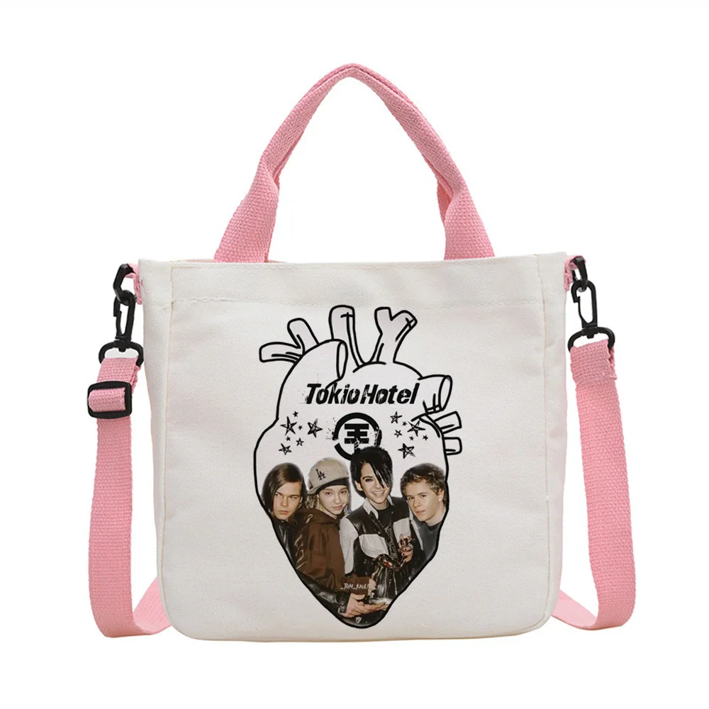 Music Tokio Hotel tote bag personnalisable bolsas de tela canvas  einkaufstasche femme