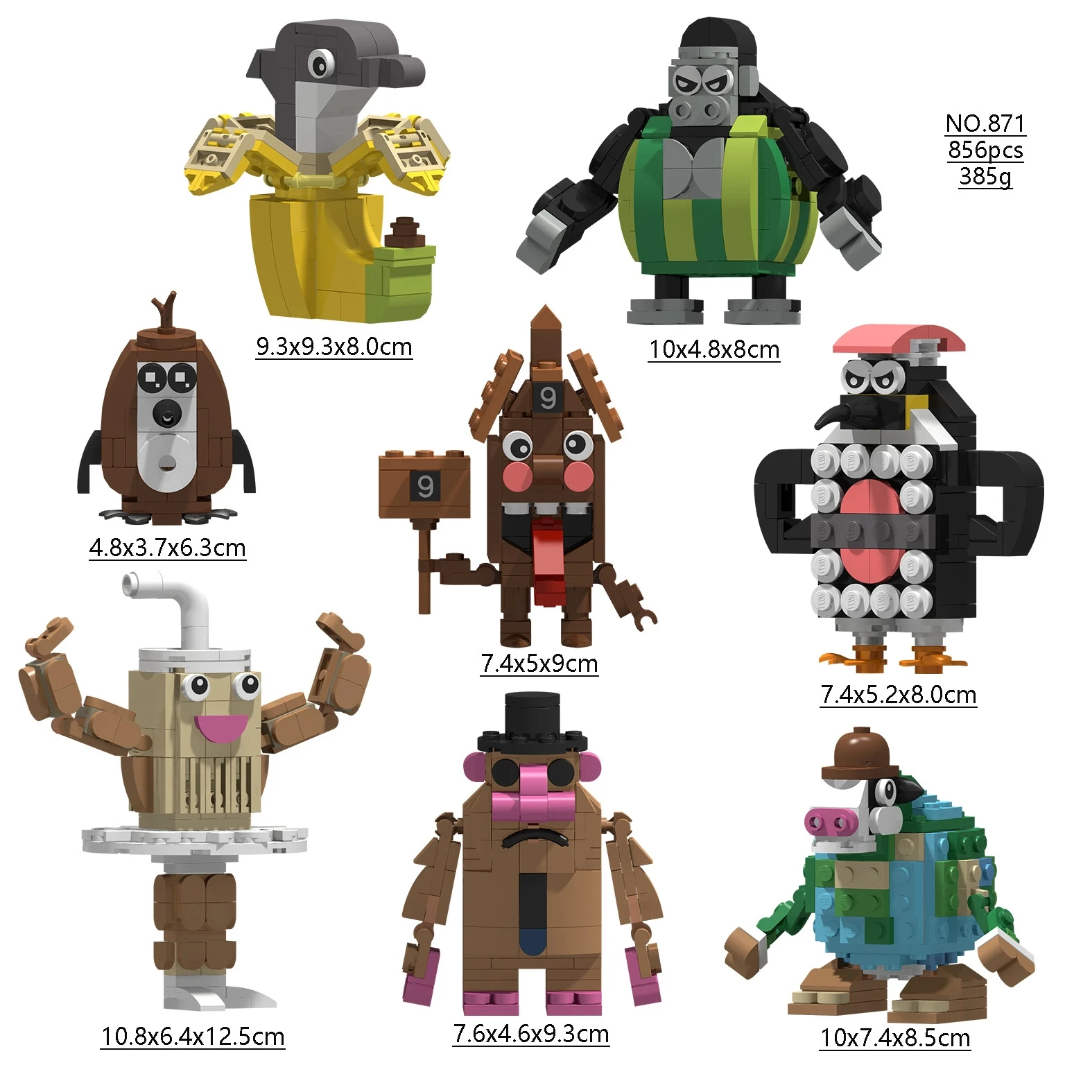 Juego de terror, cerebro italiano, juguete de bloques de construcción Tralalero Tralala Larlla Boneca Ambalamtu, juguete de bloques de construcción, estatuilla de regalo