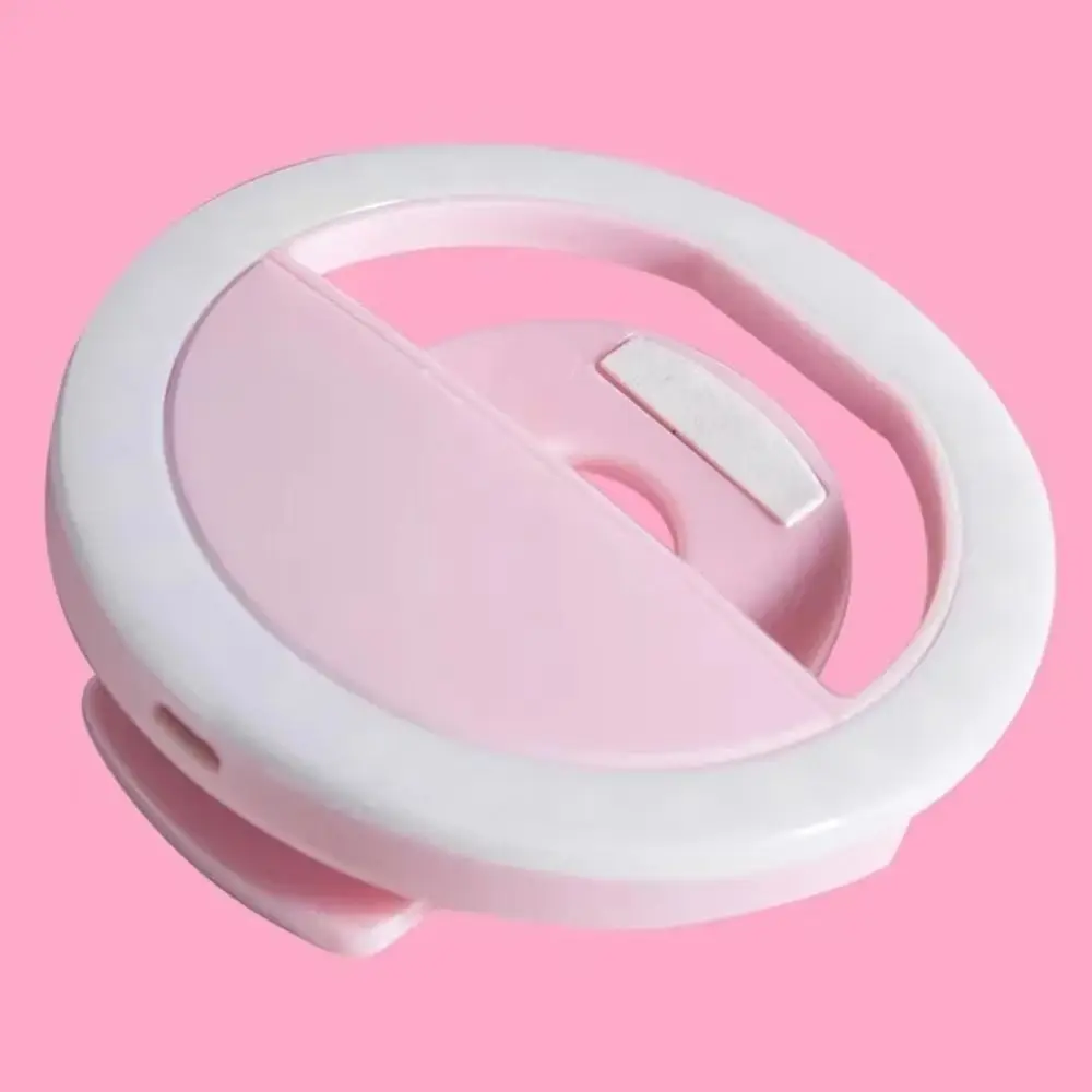 LED Mobile Phone Selfie Fill Light Three Colors Adjustable Clip-on Mini Fill Light Lightweight USB Charge