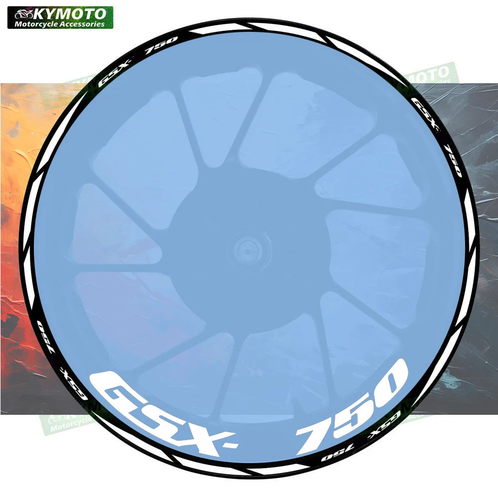 

For GSX-750R GSX750 R motorcycle accessories 17 inch front and rear wheel decals fairing hub rim reflective stickers decoration
