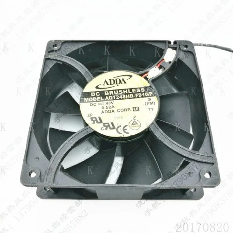 

C для ADDA AD1248HB-F91GP 12038 DC48V 0.52A 12CM 2-проводной охлаждающий вентилятор