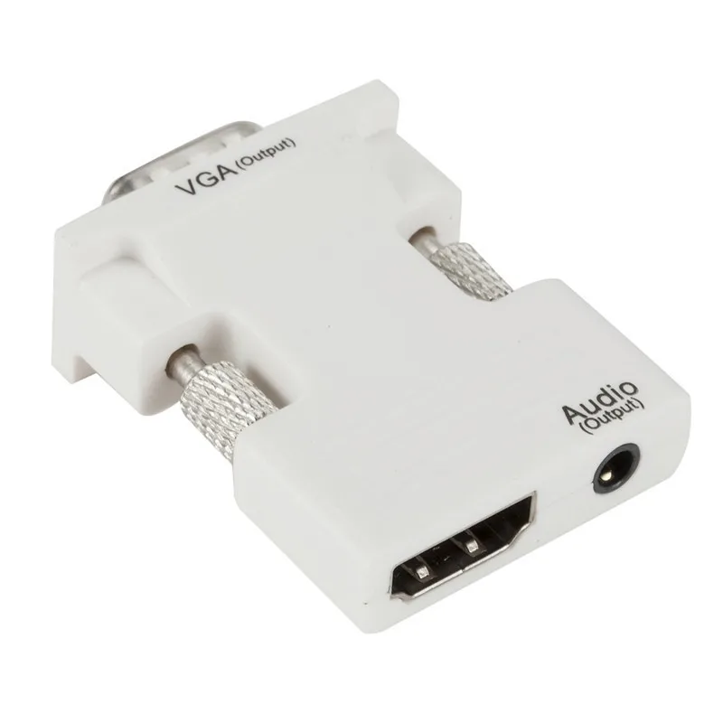 HDMI-compatible to VGA Converter Adapter 1080P VGA Adapter 3.5MM Audio Jack For PC Desktop Laptop to HDTV Projector Video Audio