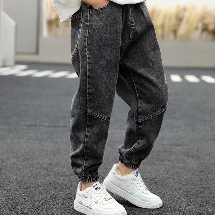 

UNITIM 2026 Spring Children Jeans Kids Boys Casual All Match Denim Pants Infant Baby Boy Handsome Simple Pants Boys Long Trouser