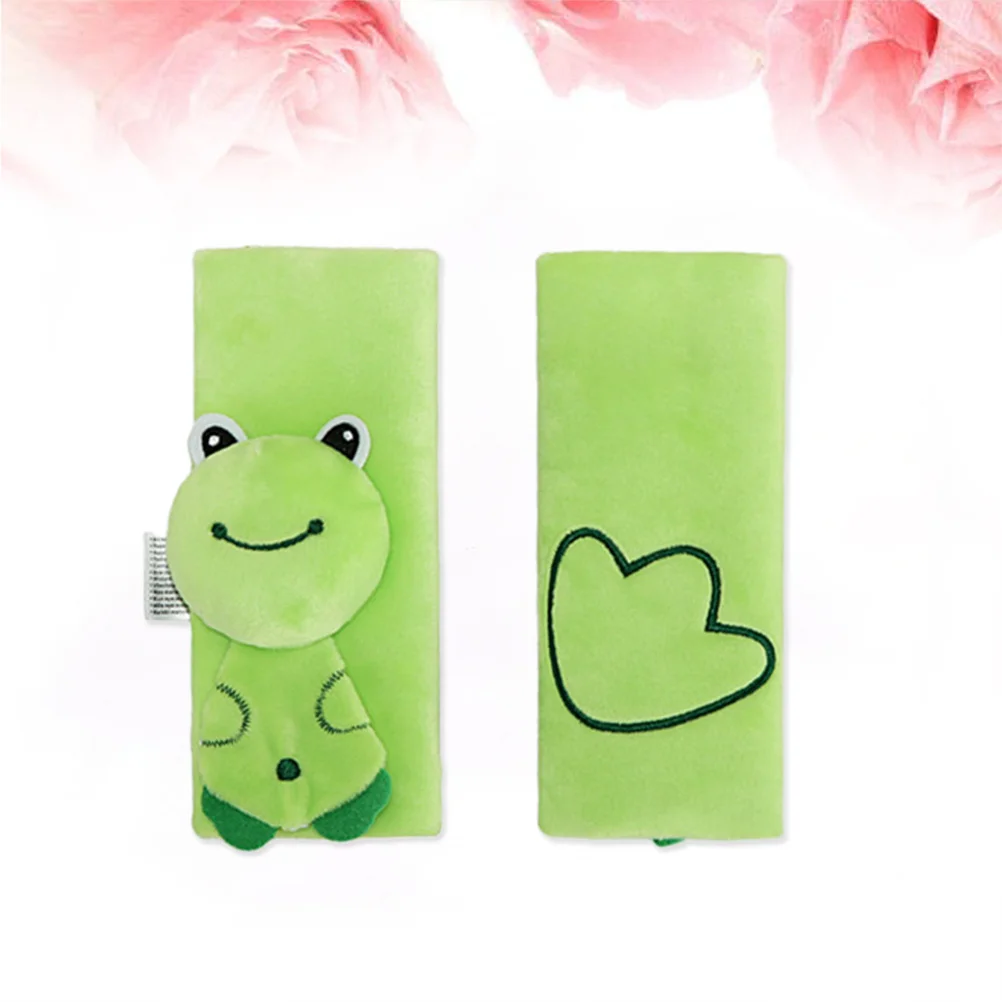 

Защитный рукав для коляски, зеленая лягушка, мультяшный защитный чехол на плечо для ремня безопасности на плечо