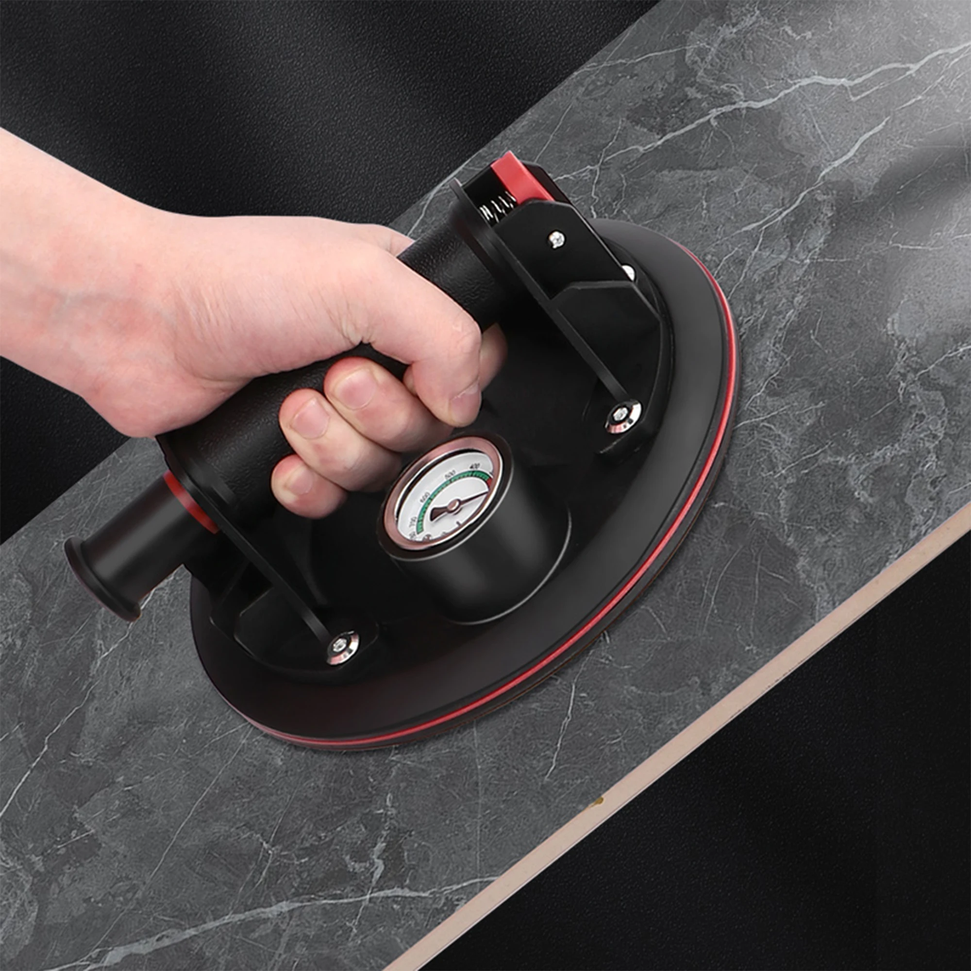 250kg vacuum suction cup 8 inches with pressure gauge 250kg heavy-duty vacuum lift granite ceramic tile glass manual lifting