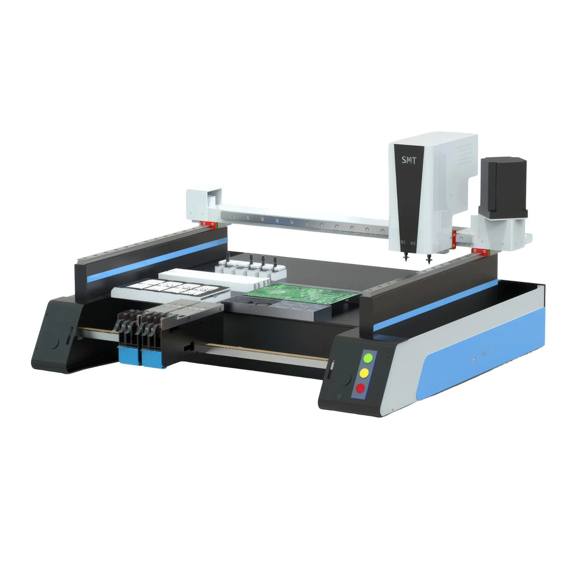 X5 PRO SMT PnP Sistema di tiro a mosca 3000CPH 0,05 mm Maniglie di precisione 0402 Chip SOP16 36 alimentatori compatti