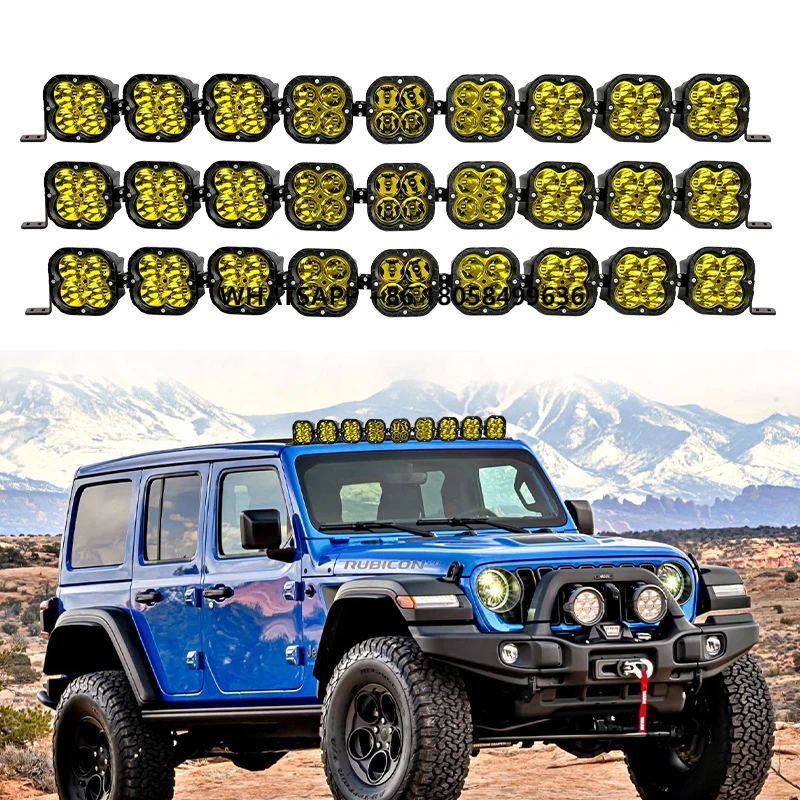 

52 Inch LED Spotlight Lighting 5x5 Offroad Car LED Work Light Bar