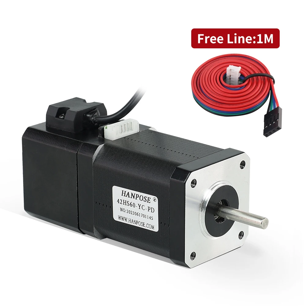 NEMA17 Stepper Motor 2 phase 4-Leads 1.7A 70N.cm 60mm 42HS60-YC-PD for CNC worm wheel edging Permanent magnet 12v Stepper Motor