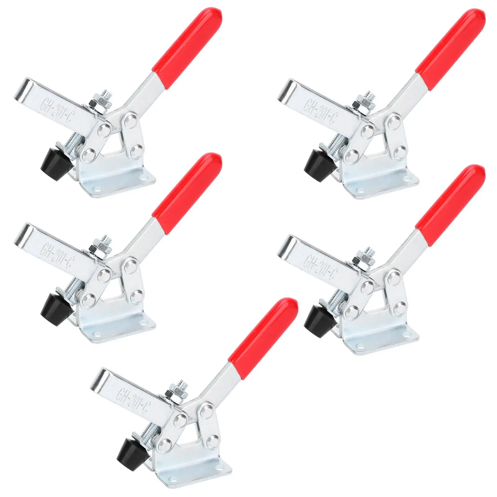 

5Pcs Heavy Duty Galvanized Vertical Toggle Clamp 182kg Woodworking Fixture Tool for Welding and Carpentry