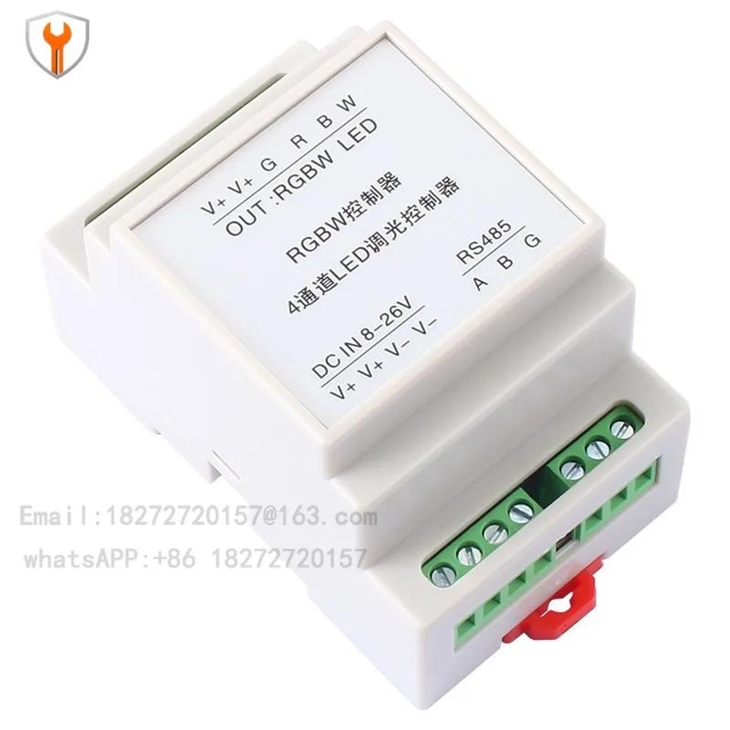 MODBUS-RTU full color RGB light strip controller RS485 LED stepless automatic dimming RGBW controller