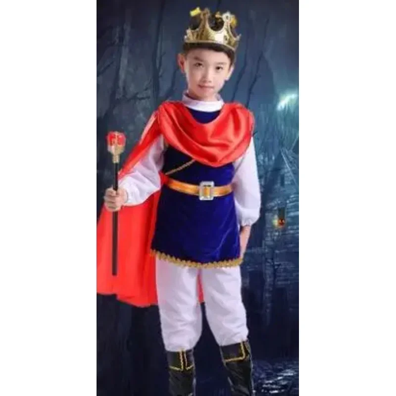Nuovi bambini Principe Re Halloween Fancy Princess dress Ragazzi Carnevale Costume cosplay Regalo di compleanno Vestito da spettacolo teatrale per bambini