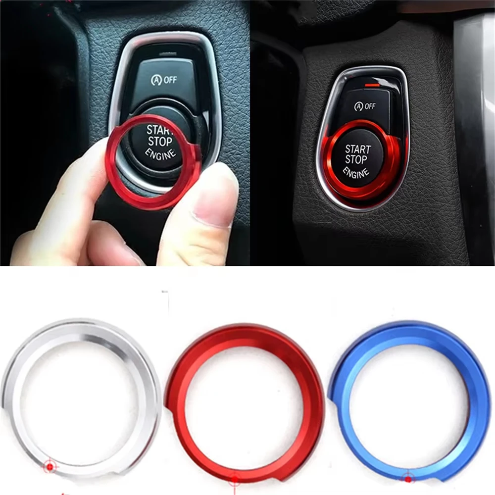 For BMW 1 2 3 4 Series X1 F48 F20 F21 F30 F32 F33 F34 F36 F45 F46 Auto Engine Start Button Stickers Ignition Key Ring Trim Cover