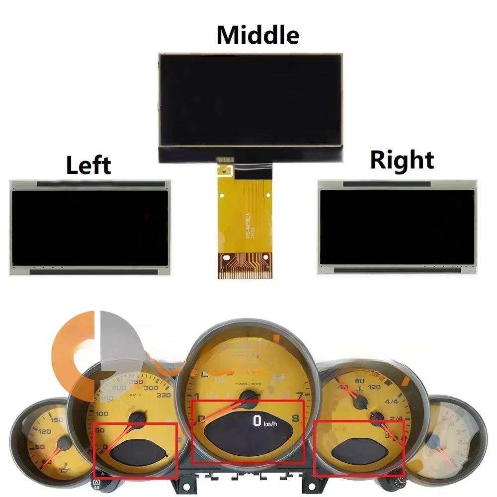 TFT Type LCD Instrument Cluster Instrument Panel Display for 911 997 Carrera 987 Cayman Boxster Vehicles