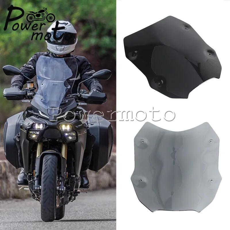 

Motorcycle Accessories For YAMAHA TRACER 9 GT 2025 Front Windscreen Black Smoke Polycarbonate Wind Deflector Easy Installation