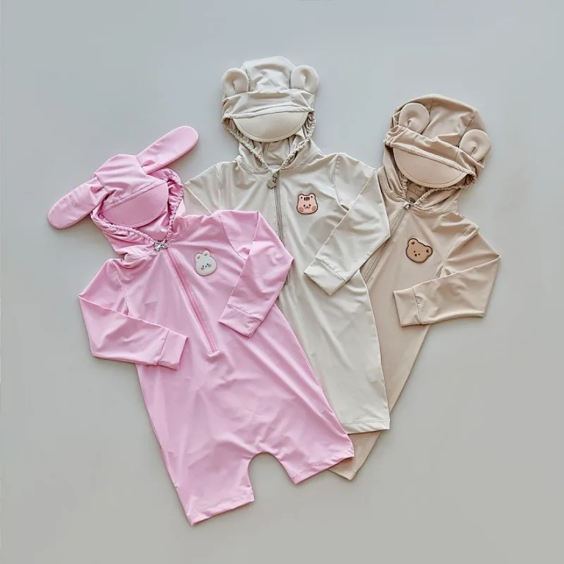 

Корейский детский купальник с длинными рукавами, солнцезащитный, для мальчиков, цельный, для серфинга и водных лыж, 2026