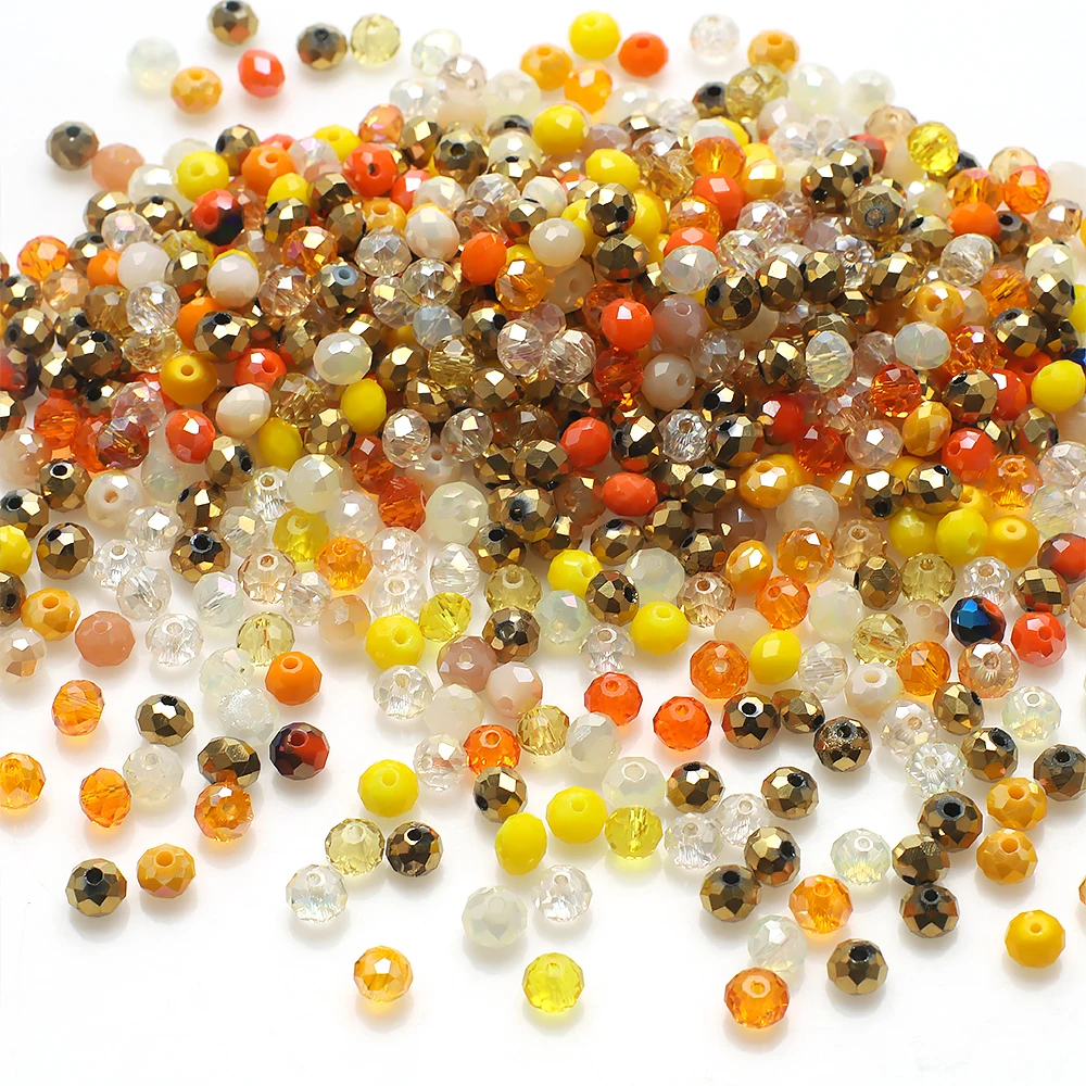 500 stks/partij 4MM AB Kristalglas Rondelle Facet Losse Spacer Ronde Kralen voor DIY Maken Ketting Armband Sieraden accessoires - afbeelding 1