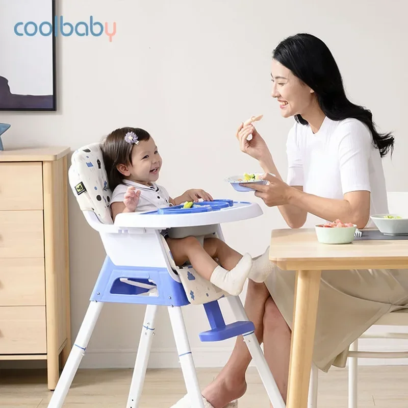 

Coolbaby Baby Dining Chair Collapsible Multi-functional Child Seat Table Baby Learn To Eat Portable Chair