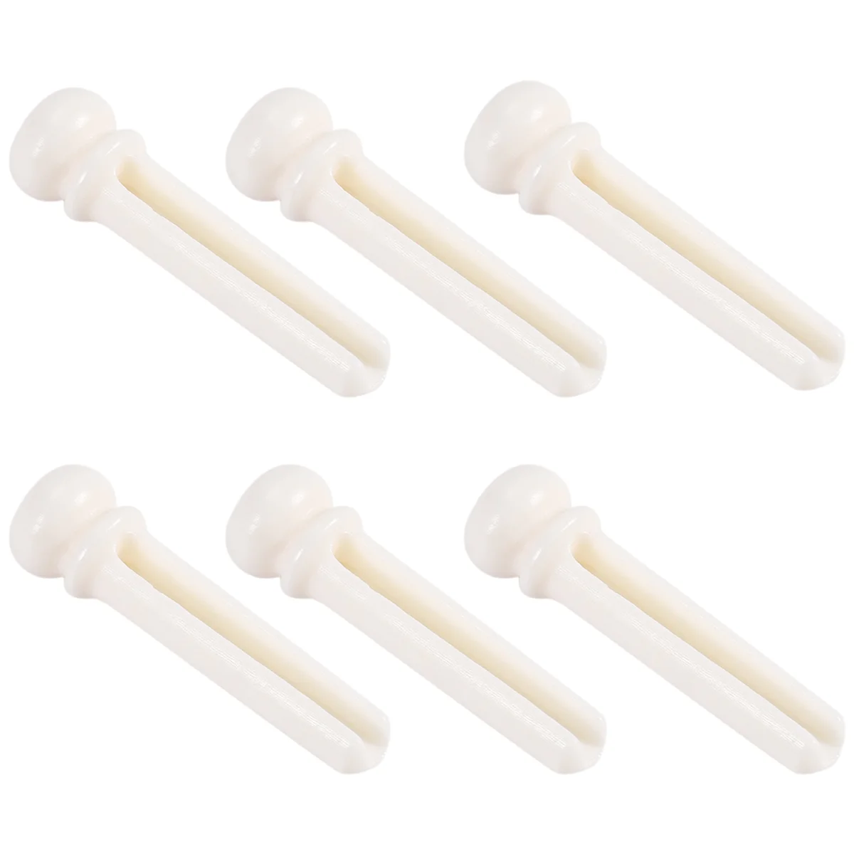 6Pcs Real Bone Material Acoustic Guitar Bridge Pins With Pearl Shell Dot