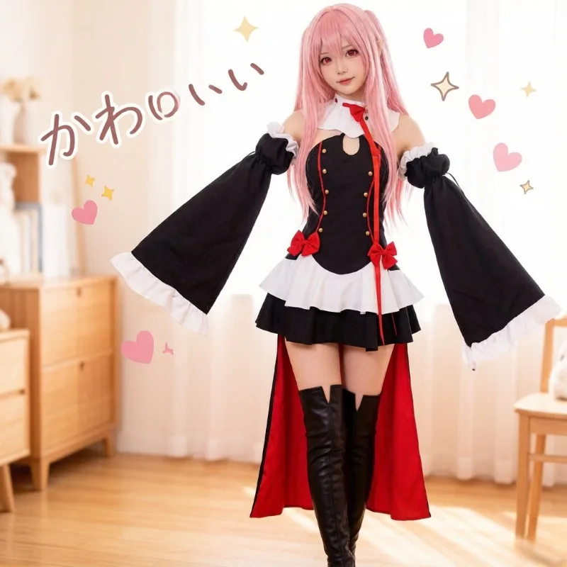 

Anime Manga Style Cute Cosplay Costume Lolita Dress Apron Outfit Halloween Carnival Party Role Play Stage Performance Apparel